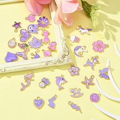 30Pcs 30 Style Alloy Enamel Pendant&nbsp;ENAM-YW0002-14