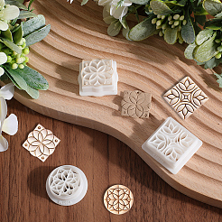 3Pcs 3 Styles Retro Flower Pattern Resin Clay Pressed Molds&nbsp;DIY-CP0010-32