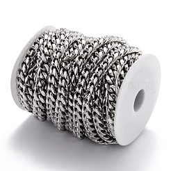 Tarnish Resistant 304 Stainless Steel Cuban Link Chain&nbsp;STAS-B019-02D-P