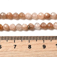 Natural Peach Moonstone Beads Strands&nbsp;G-F619-19A-4mm
