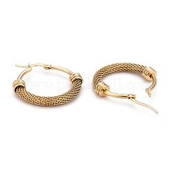 304 Stainless Steel Mesh Hoop Earrings&nbsp;EJEW-O096-09B-G