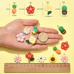 28Pcs 14 Styles Opaque Resin Pendants&nbsp;RESI-CJ0002-54