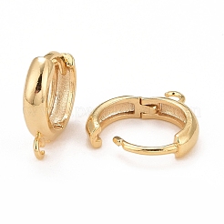 Rack Plating Eco-friendly Brass Chunky Hoop Earring Findings&nbsp;KK-D075-02G-RS