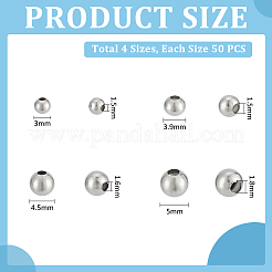 200Pcs 4 Styles 304 Stainless Steel Spacer Beads&nbsp;STAS-UN0052-49