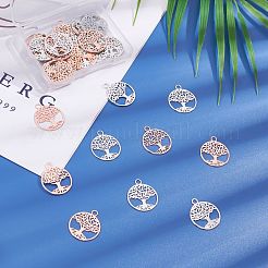 Brass Filigree Pendants&nbsp;KK-OC0001-10