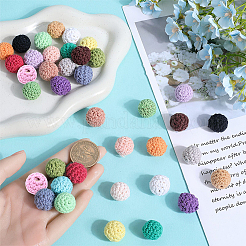 40Pcs 20 Colors Organic Wool Fabric Beads&nbsp;FIND-SC0009-18