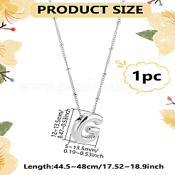 1pc Brass Chain with Alloy Letter Pendants Necklaces&nbsp;NJEW-LP0001-41G-P