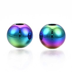Rack Plating Rainbow Color 304 Stainless Steel Beads&nbsp;STAS-S119-081E-01