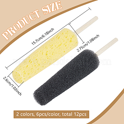 12Pcs 2 Colors Sponge Clay Sculpture Tool&nbsp;AJEW-BC0009-07A