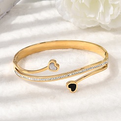 304 Stainless Steel Hinged Bangles for Women&nbsp;BJEW-D408-17G