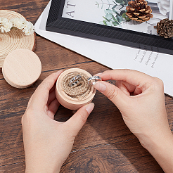 Round Wooden Storage Boxes Ring Box&nbsp;CON-WH0079-88
