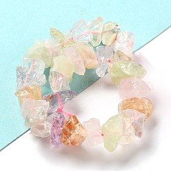 Raw Rough Natural Amethyst & Rose Quartz & Quartz Crystal & Citrine Beads Strands&nbsp;G-P528-A18-01