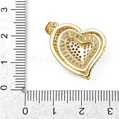 Brass Micro Pave Cubic Zirconia Pendants&nbsp;KK-S526-15G-A