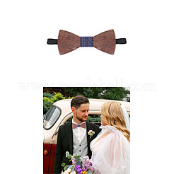 1Pc Wood Bow Ties for Bridegroom&nbsp;AJEW-CA0004-59B