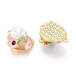 Brass Enamel Pendants&nbsp;KK-SZC0005-10B-G