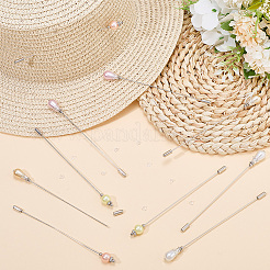 10Pcs 5 Styles Brass Brooches&nbsp;JEWB-CP00004