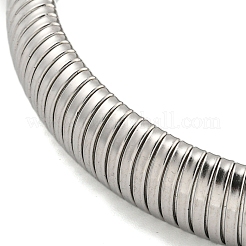 Non-Tarnish 304 Stainless Steel Spring Bangles for Women Men&nbsp;BJEW-U003-02D-P