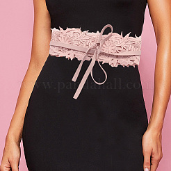 Imitation Leather Flower Lace Wide Chain Belts&nbsp;AJEW-WH20077-032C