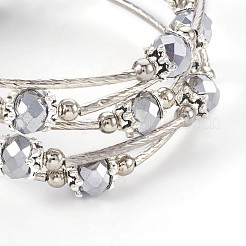 Electroplate Glass Wrap Bracelets&nbsp;BJEW-JB04018
