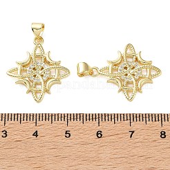 Halloween Brass Micro Pave Clear Cubic Zirconia Pendants&nbsp;KK-H279-11E-G