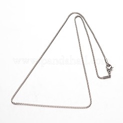 Tarnish Resistant 304 Stainless Steel Box Chain Necklaces&nbsp;NJEW-M124-10P