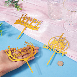 3Pcs 3 Styles Acrylic Cake Toppers&nbsp;FIND-TA0010-38B