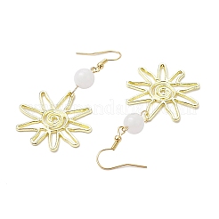 Alloy White Jade Dangle Earrings&nbsp;EJEW-JE06425-03
