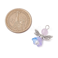 Pearlized Glass Pearl Bead Pendants&nbsp;PALLOY-JF03205-01