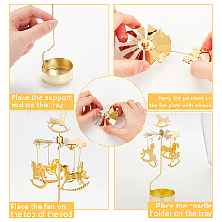 Stainless Steel Spinning Rotary Candle Holder Stand&nbsp;DIY-WH0304-976E