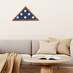 Triangle Wooden Wall Mounted Foldable Flag Cases&nbsp;ODIS-WH0331-22