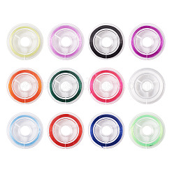 12 Rolls 12 Colors Strong Stretchy Beading Elastic Thread&nbsp;EW-TA0001-05