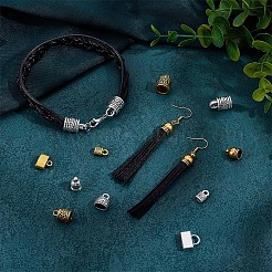 150Pcs 15 Styles Tibetan Style Cord Ends&nbsp;FIND-PH0028-88
