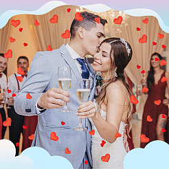 300Pcs 3 Styles Polyester Sponge Heart Confetti&nbsp;DIY-TA0012-61