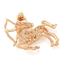 Golden Zinc Alloy with Rhinestone Brooches&nbsp;LS-JEWB-B018-03G-09