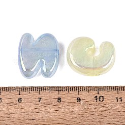 Luminous UV Plating Transparent Acrylic European Beads&nbsp;OACR-Q204-24