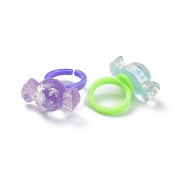 Acrylic Cuff Finger Rings&nbsp;RJEW-JR00272-M