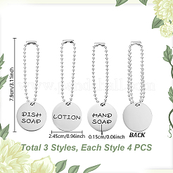 12Pcs 3 Styles 304 Stainless Steel Gift Tags&nbsp;AJEW-GA0009-76P