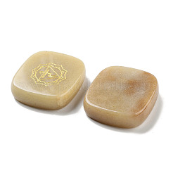 Natural Red Aventurine Rectangle with Chakra Sign Figurines Display Decorations&nbsp;DJEW-K025-02D