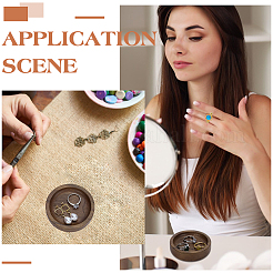 Flat Round Wood Jewelry Plate&nbsp;DJEW-WH0027-06B