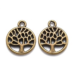 Tibetan Style Alloy Pendants&nbsp;TIBEP-T009-25AB-NR