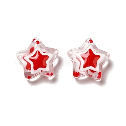 Glass with Enamel Beads&nbsp;LAMP-M011-01B