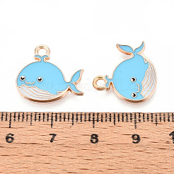 Marine Animals Alloy Enamel Pendants&nbsp;X-ENAM-T022-34B