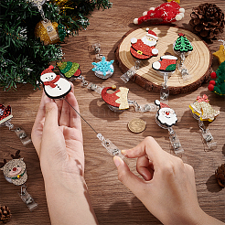 Christmas Theme Badge Reels&nbsp;AJEW-PH01542