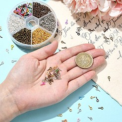 1800Pcs 6 Colors Iron Screw Eye Pin Peg Bails&nbsp;IFIN-YW0003-66