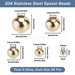 250Pcs 5 Styles 304 Stainless Steel Beads&nbsp;STAS-SC0006-93