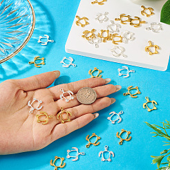 40Pcs 2 Colors Alloy Open Back Bezel Pendants&nbsp;FIND-CD0001-05