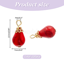 100Pcs Imitation Gemstone Acrylic Pendants&nbsp;PALLOY-AR00039