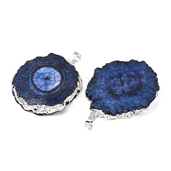 Dyed Natural Druzy Solar Quartz Crystal Pendants&nbsp;G-F693-01J-S