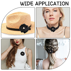Polyester & Alloy & Acrylic & Abs Flower Ornament Accessories&nbsp;DIY-WH0588-78C
