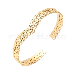 304 Stainless Steel Cuff Bangles for Women&nbsp;BJEW-U032-12G